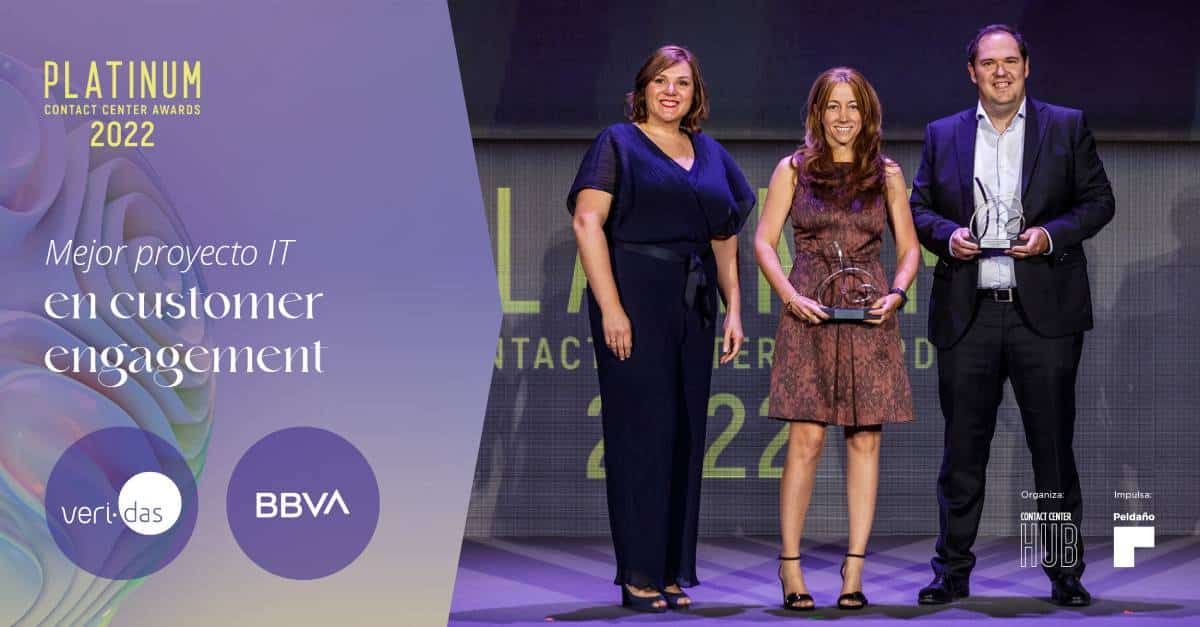 Veridas y BBVA, premio a Mejor proyecto IT en Customer Engagement